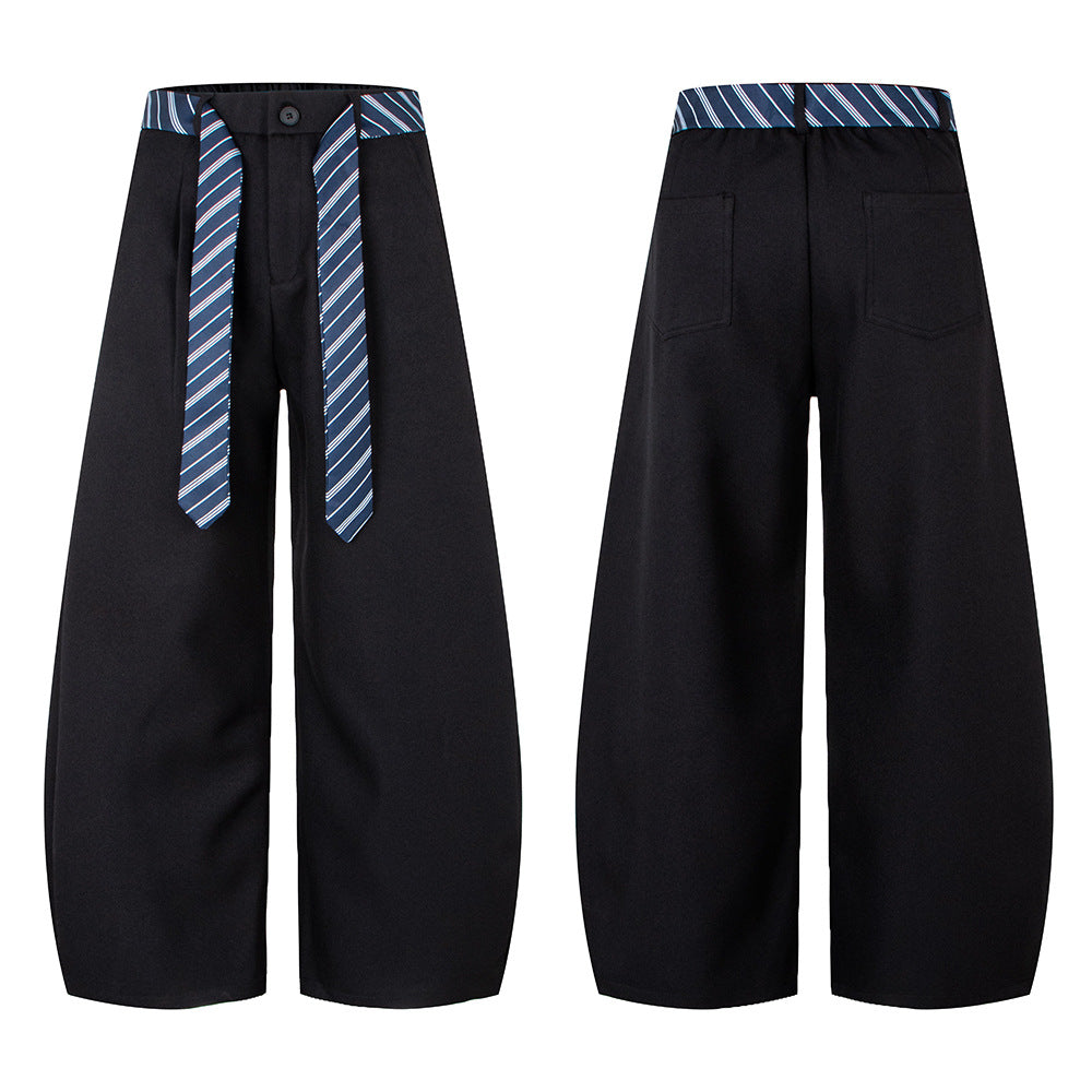 Loose, multi-purpose, drapey wide-leg casual pants