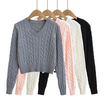 Daily Commute Crewneck Long-Sleeve Solid Color Sweater