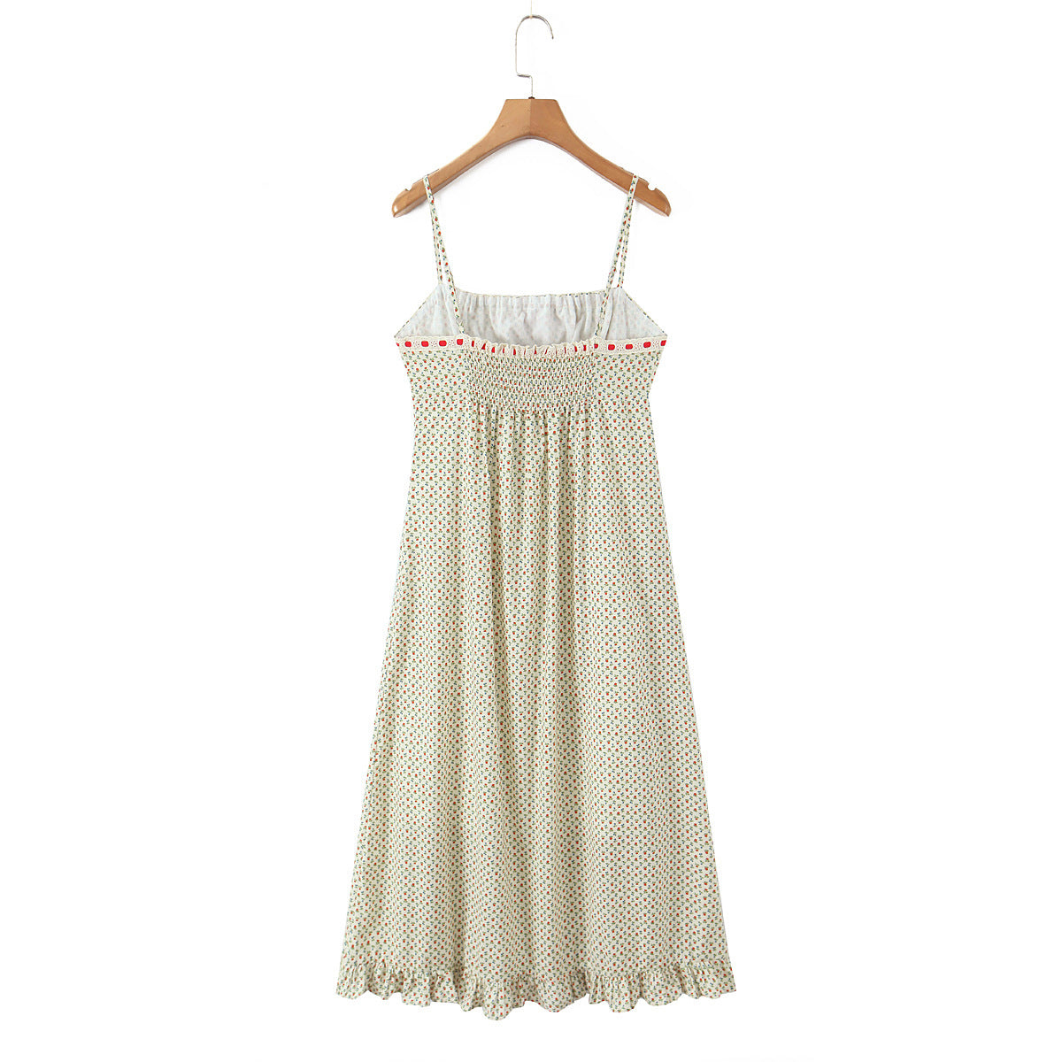 Flower-patterned sleeveless tank dress with a cute style