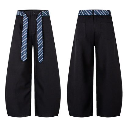 Loose, multi-purpose, drapey wide-leg casual pants
