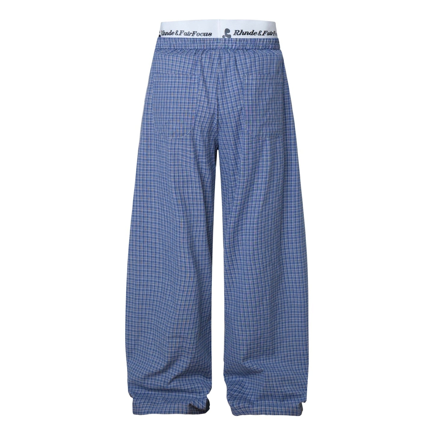 Seamless houndstooth casual loose wide-leg straight track pants