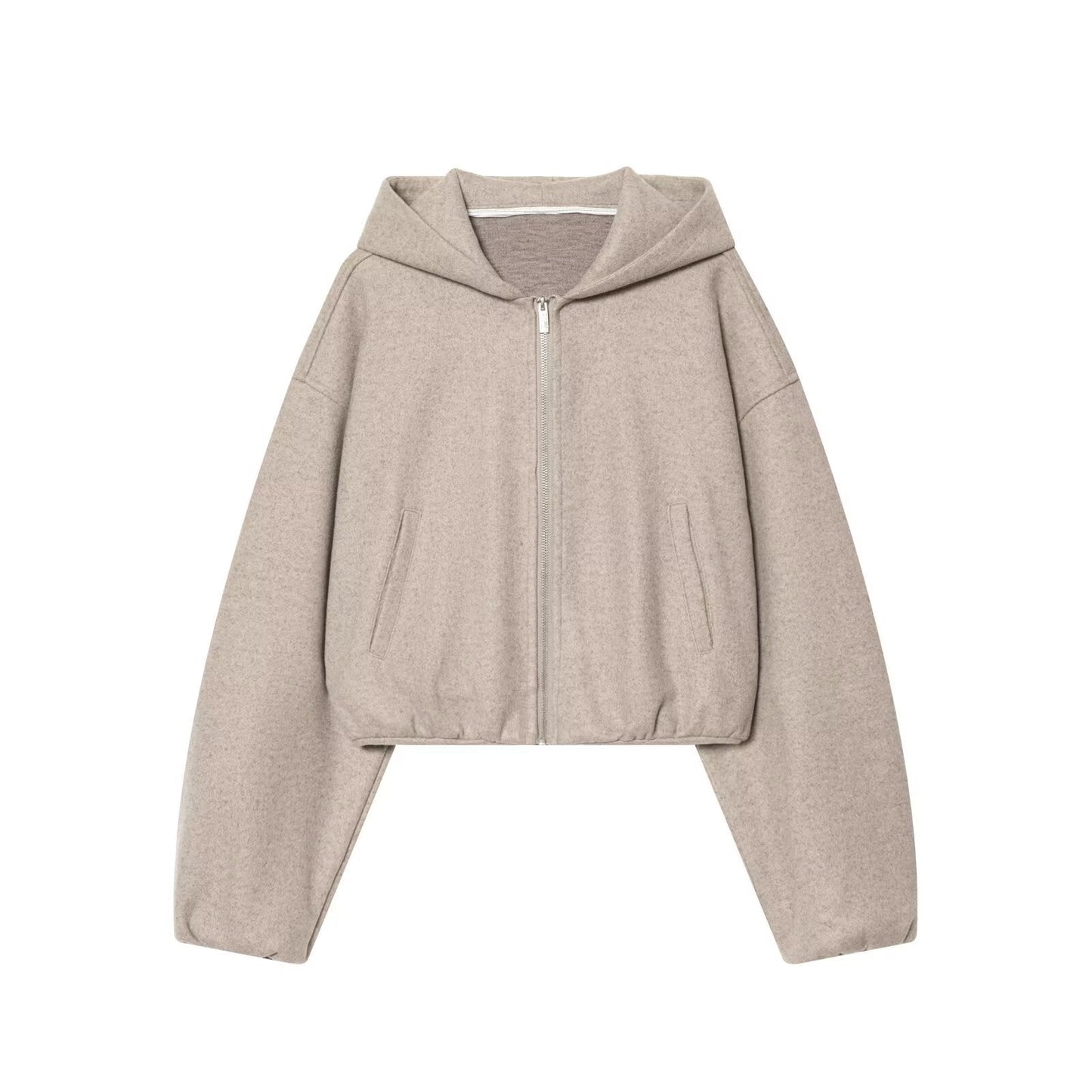 Hooded jacket+high waisted pants women's clothing