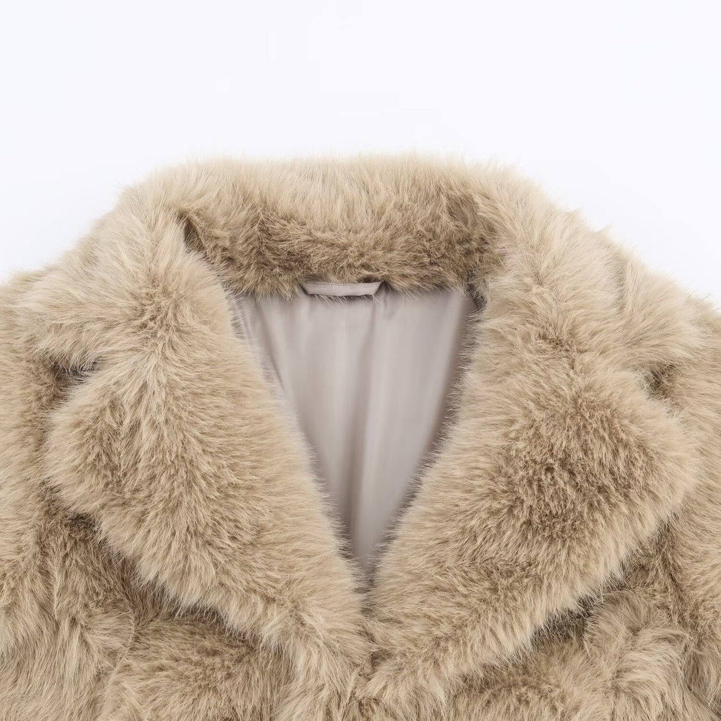 Fashion Short Faux Fur Coat Women Casual Warm Fluffy Outerwear